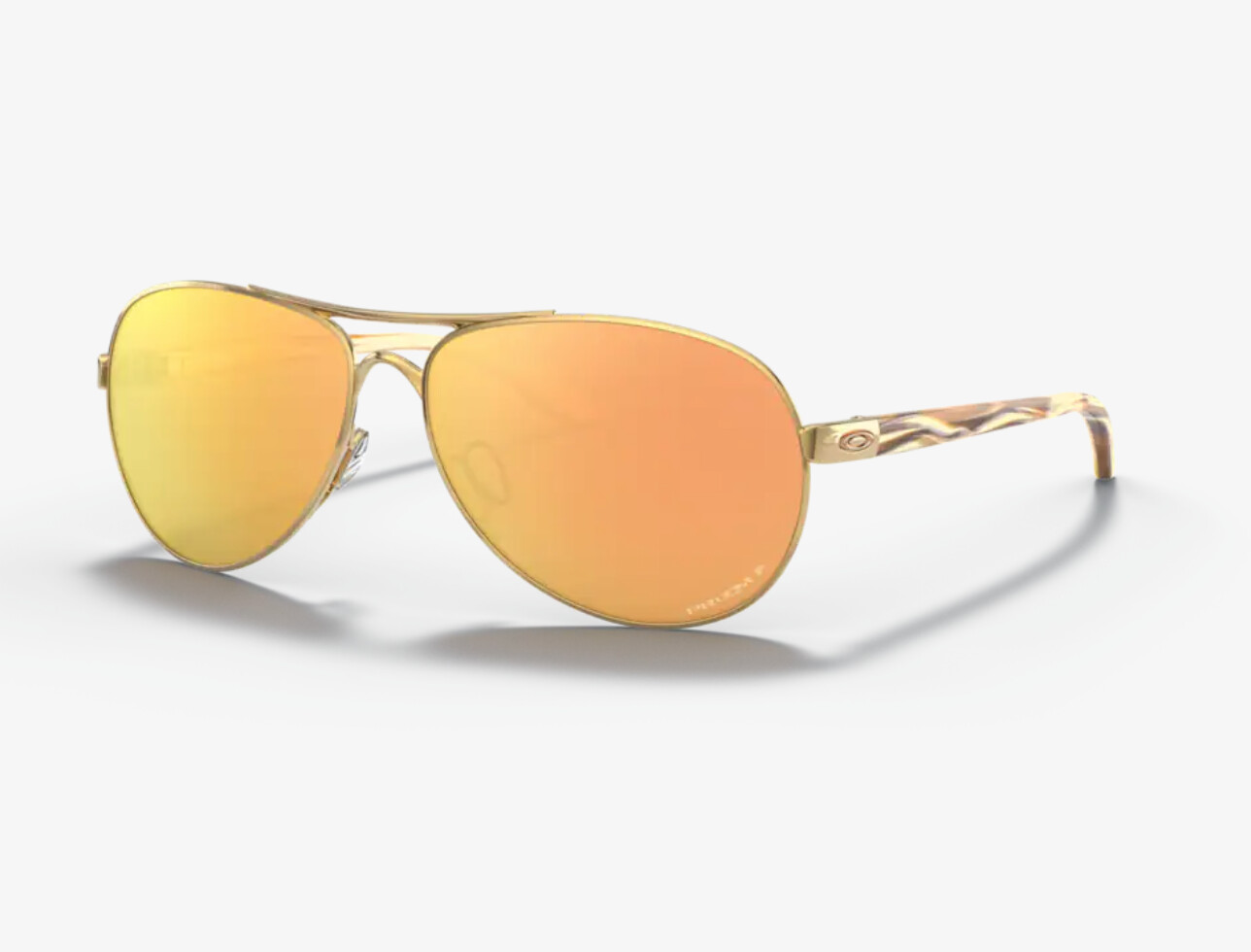 Oakley Feedback Prizm Rose Gold Polarized Lenses, Polished Gold Frame