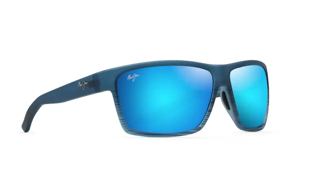Maui Jim ALENUIHAHA Polarised Wrap Sunglasses Blue