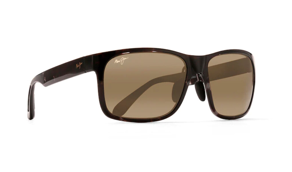 Maui Jim RED SANDS Polarized Rectangular Sunglasses Black Gold