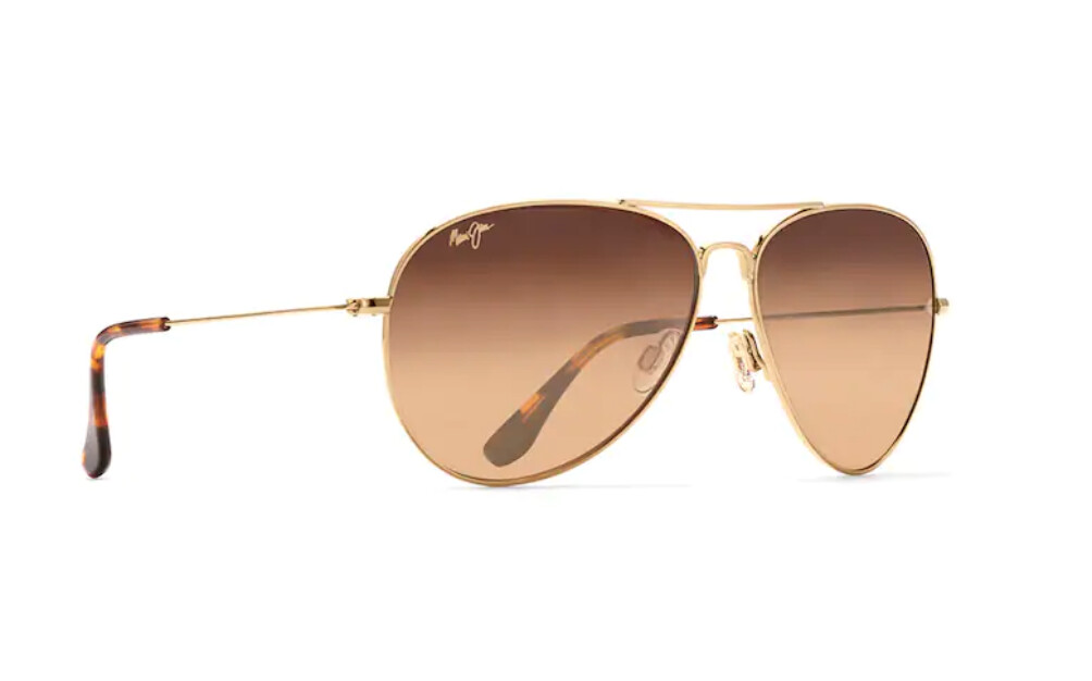 Maui Jim MAVERICKS Polarized Aviator Sunglasses Gold