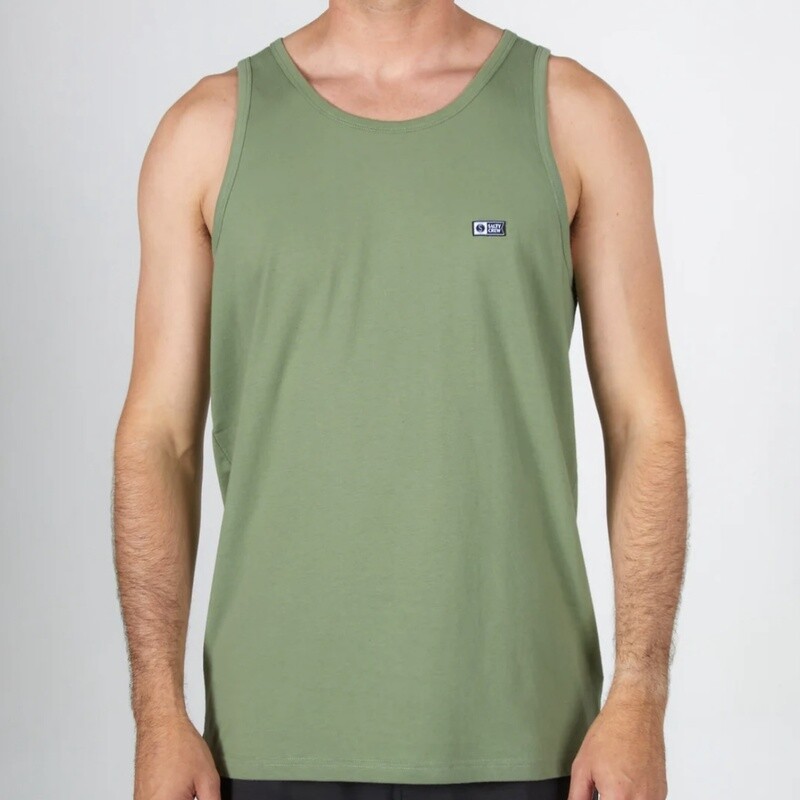 Salty Crew Bare Bones Tank Green