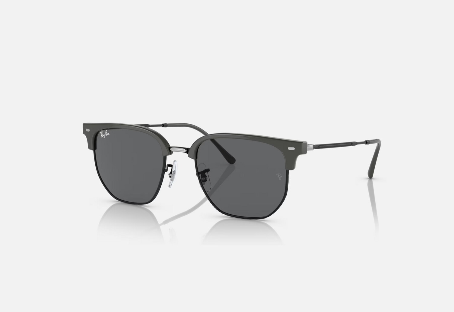 Rayban NEW Clubmaster Grey on Black Dark Grey