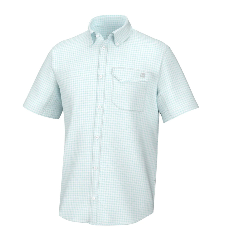 HUK Tide Point Minicheck SS Tiffany, Size: L