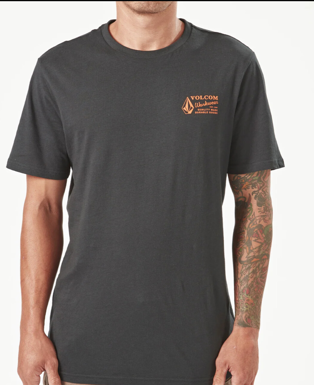 VOLCOM WORKWEAR SHORT SLEEVE TEE - BLACK