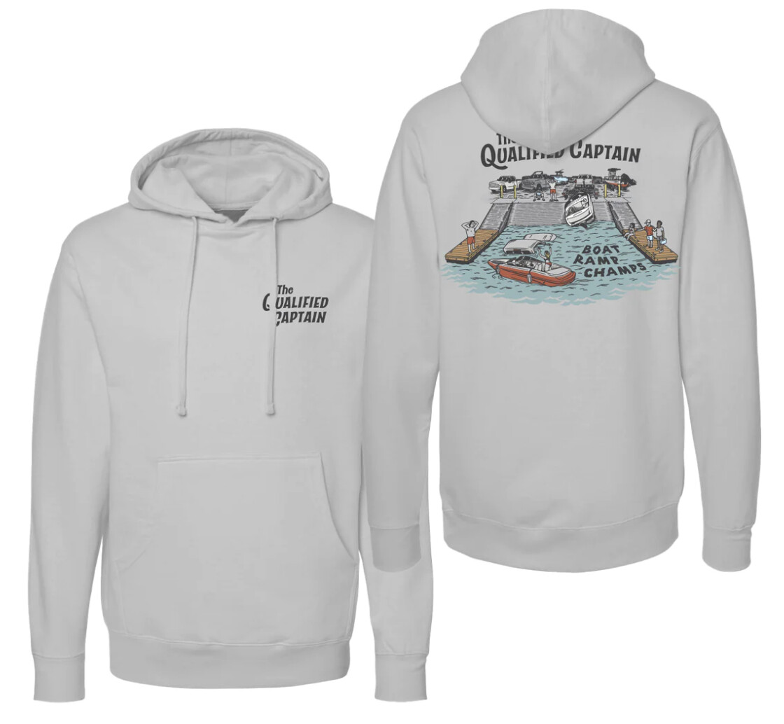 The Qualified Captain Boat Ramp Champ Hoodie Smoke