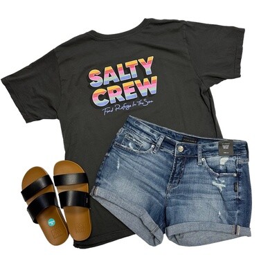 Salty Crew Summertime Boyfriend Tee Charcoal