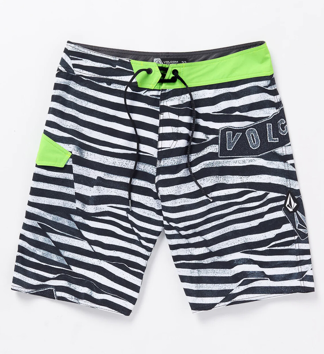 Volcom Lido Print Mod Tech Trunks electric Green