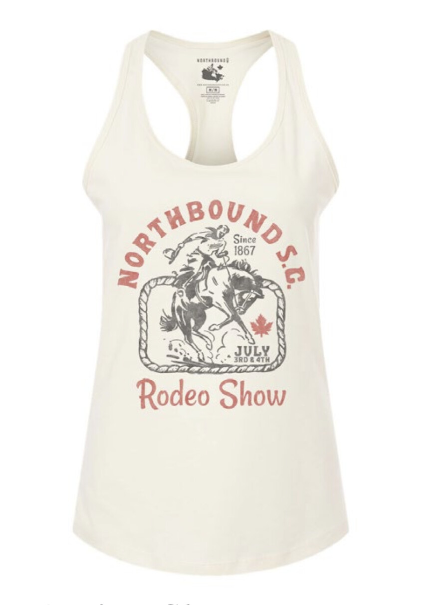 Northbound Supply Co.Rodeo Show Natural Racerback Tank