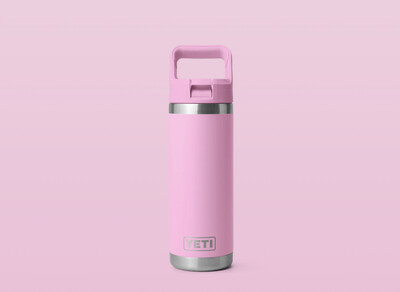 YetiRAMBLER® 532 ML WATER BOTTLE  WITH COLOUR-MATCHED STRAW CAP Power Pink