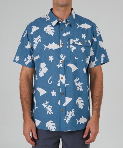 SHOOTS S/S TECH WOVEN, Size: XXL, Colour: SLATE, Season: 2024 SUMMER