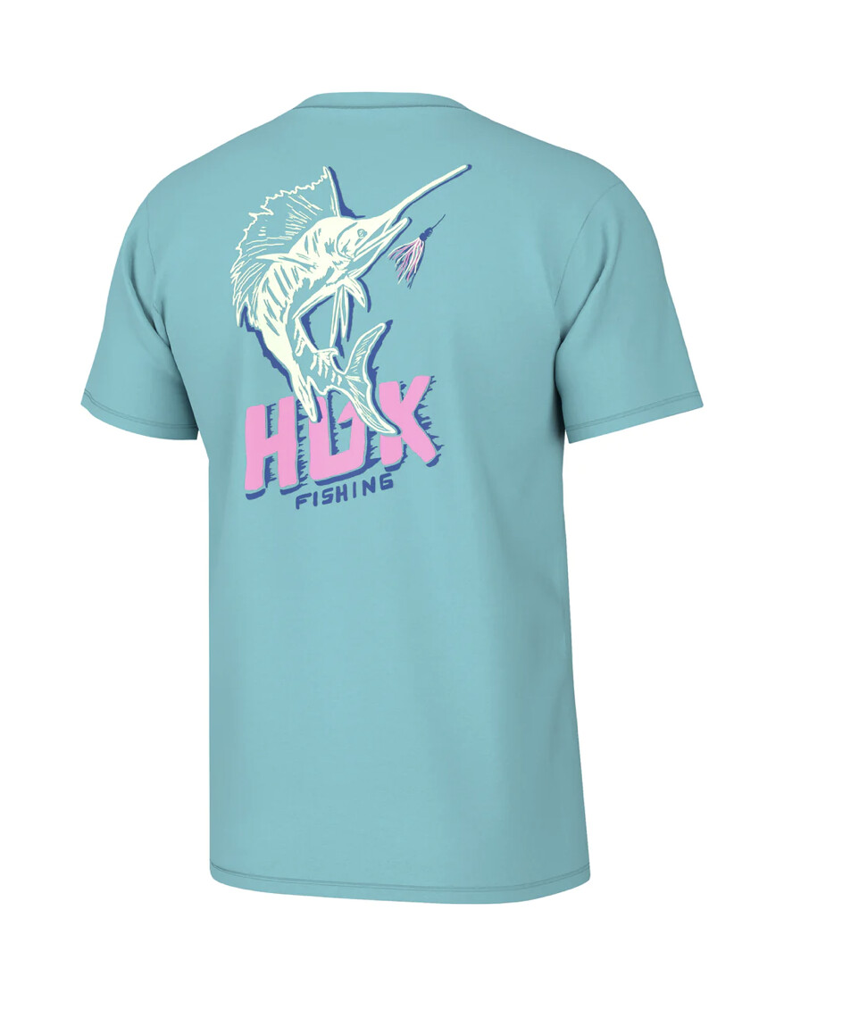 HUK SAIL BONES TEE Seafoam