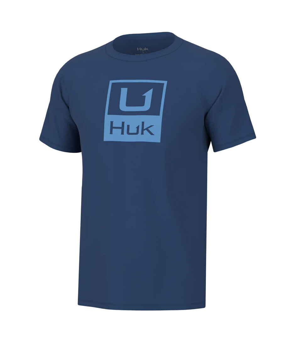 Huk Stacked Logo Set Sail Blue
