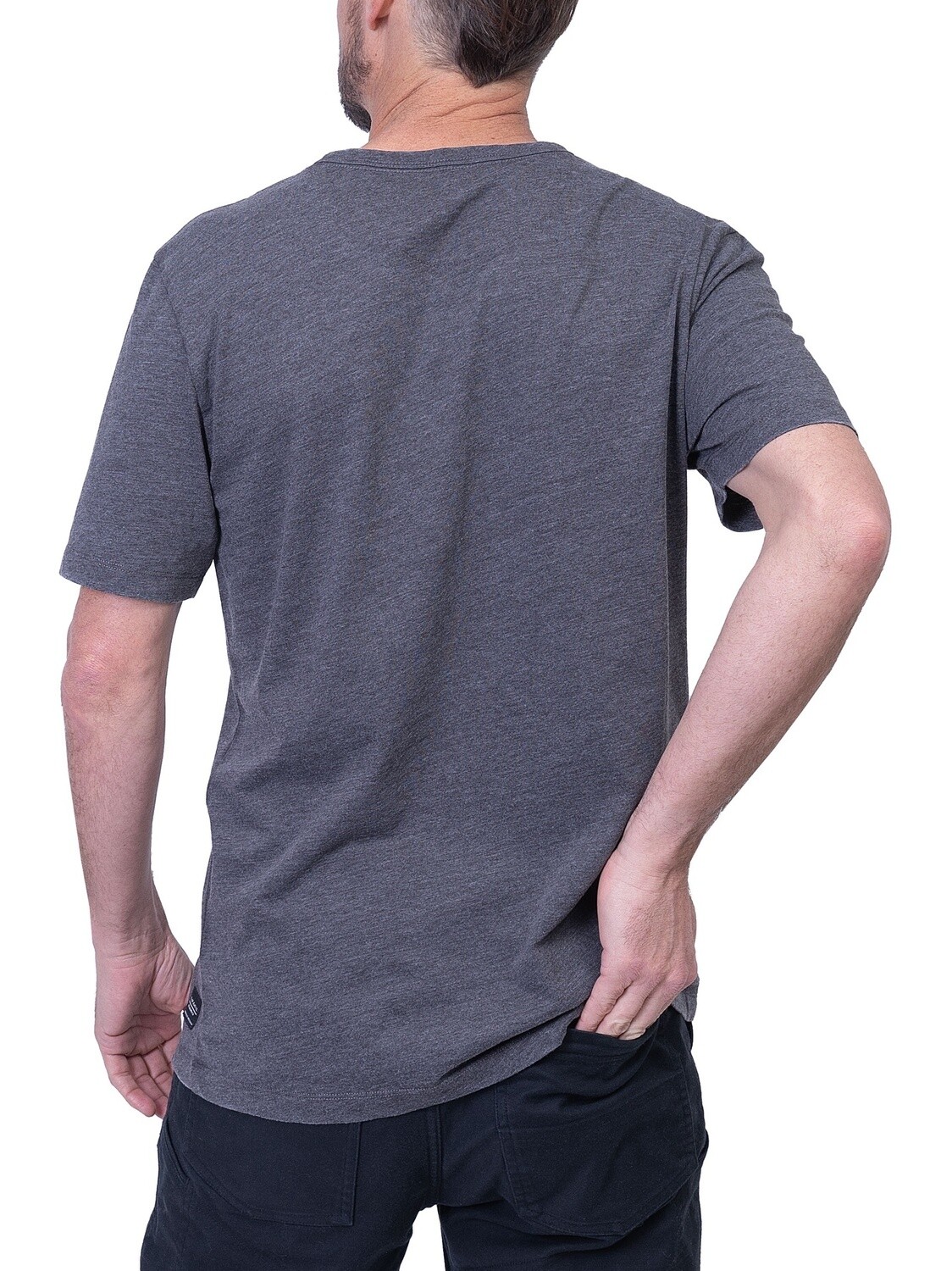 Silver Jeans Open Henley BLK