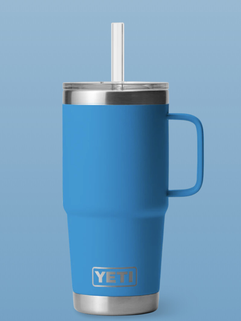 Yeti RAMBLER® 739 ML STRAW MUG  WITH STRAW LID Big Wave Blue
