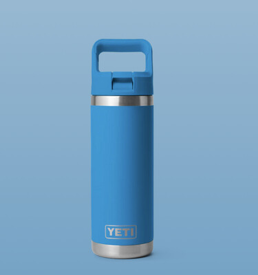 Yeti RAMBLER® 532 ML WATER BOTTLE WITH COLOUR-MATCHED STRAW CAP Big Wave Blue