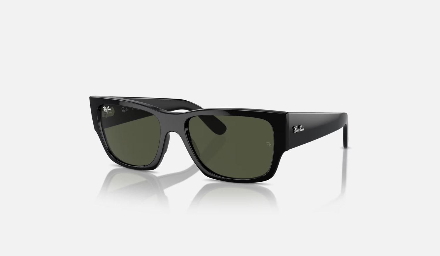 Rayban Carlos Polished Black Grey Polarized