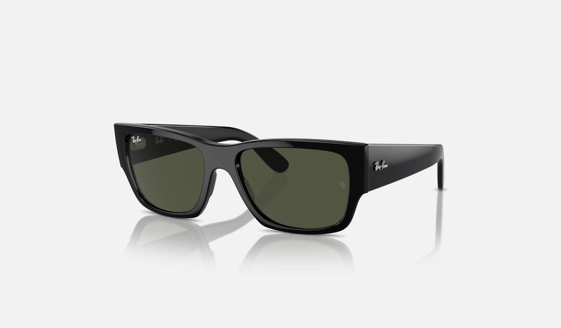 Rayban Carlos Polished Black Grey Polarized