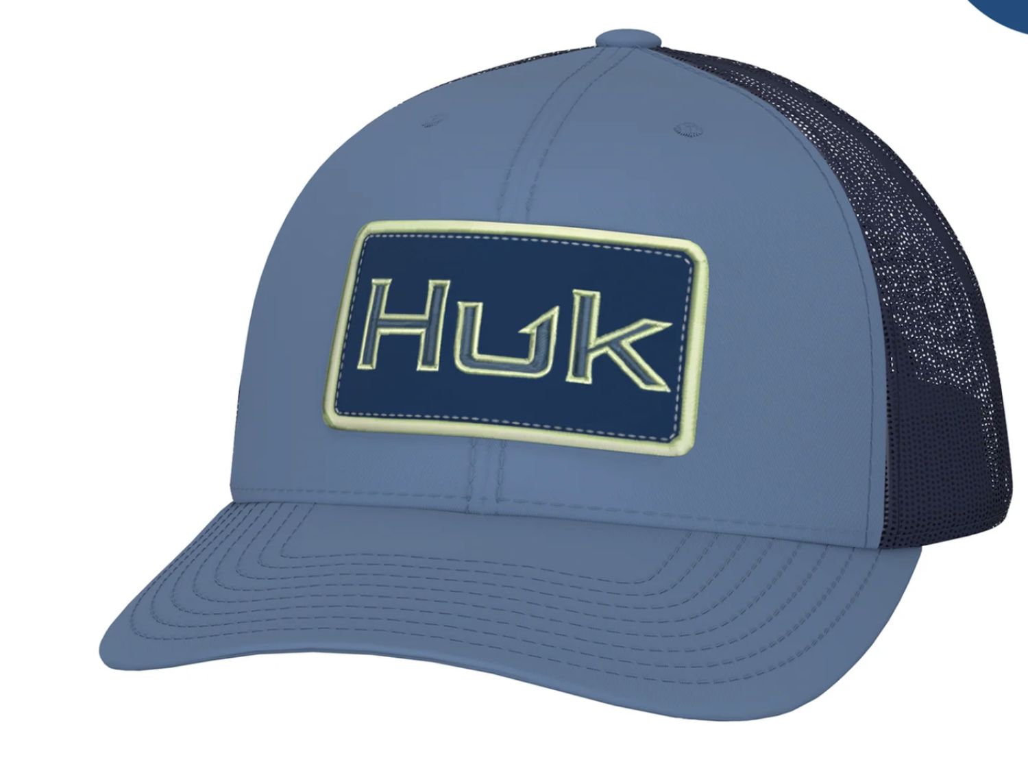 HUK Bold Patch Trucker Curved Snappy Blue