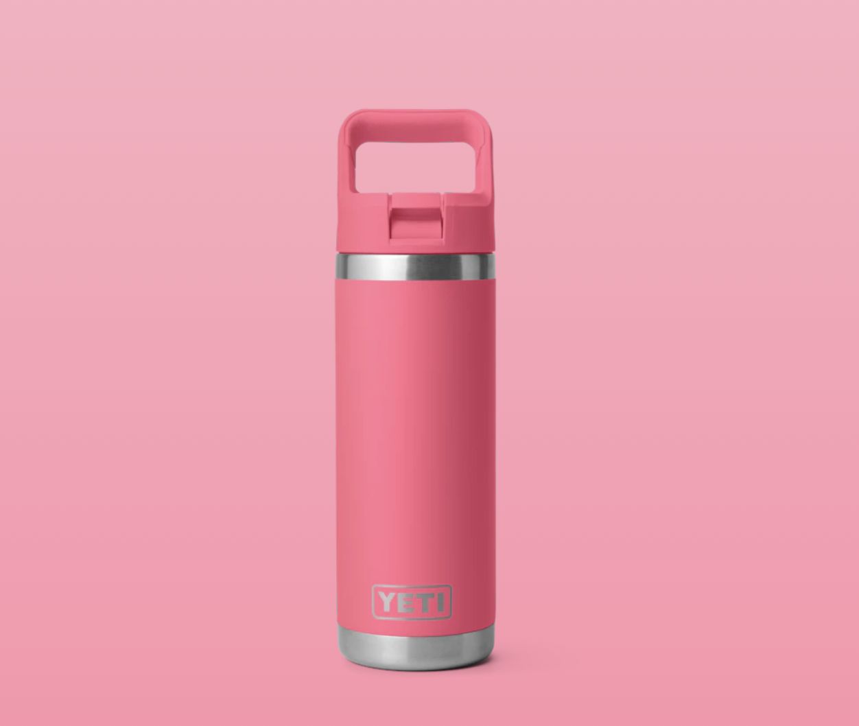 Yeti RAMBLER® 532 ML WATER BOTTLE  WITH COLOUR-MATCHED STRAW CAP Tropical Pink