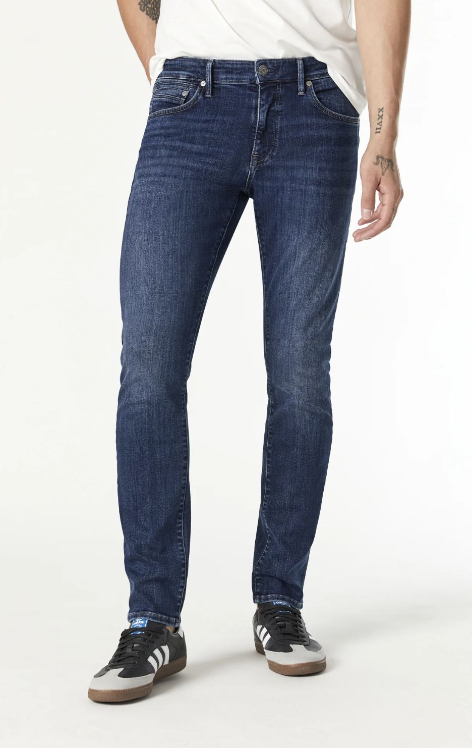 Mavi Jake Slim Leg Jeans Regular Rise | Deep Brushed Organic Vintage