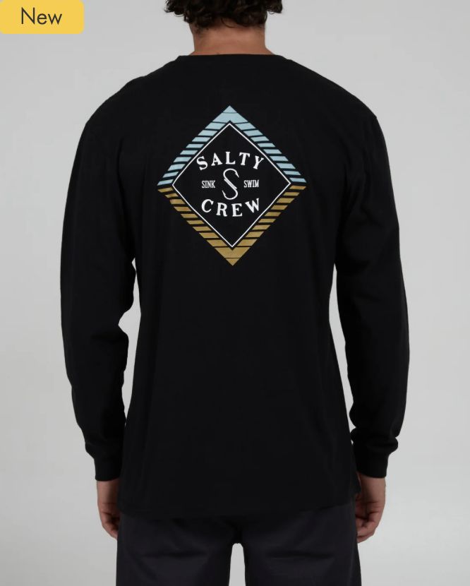 Salty Crew Faded LS BLK, Size: M