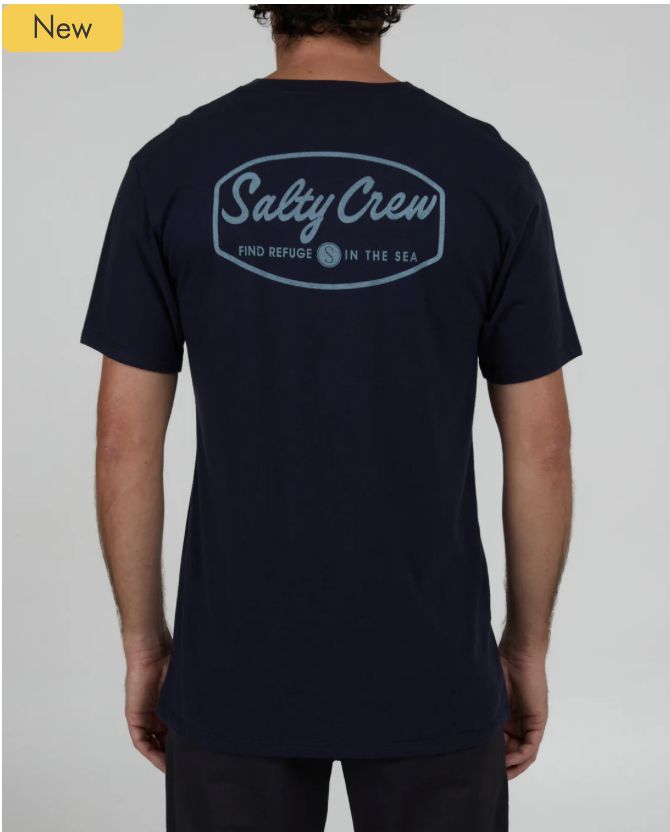 Salty Crew Labeled SS Tee Navy