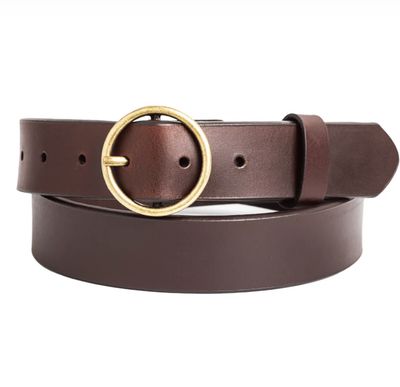 Silver Jeans Co. 35MM Heavyweight Genuine Leather Belt Brown