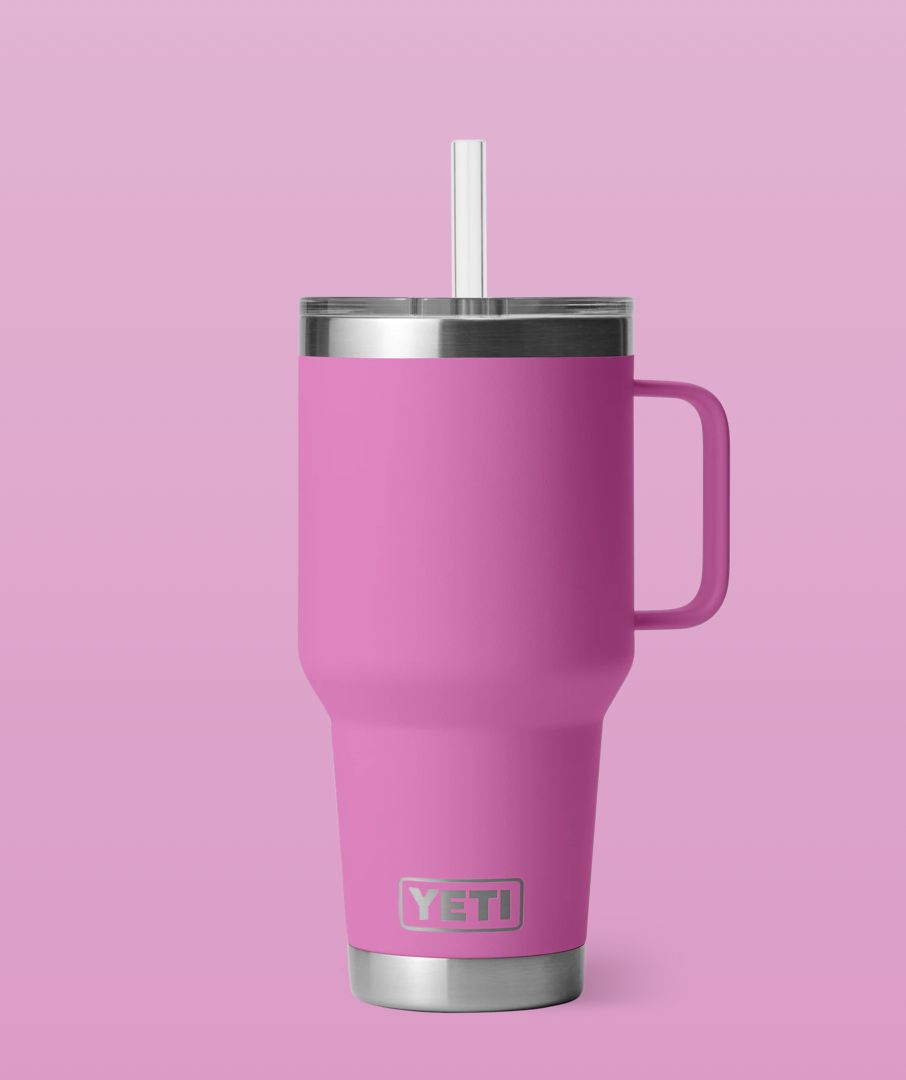 Yeti RAMBLER® 1 L STRAW MUG  WITH STRAW LID Wildflower Fuchsia