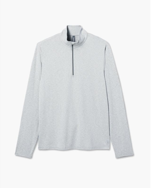 Vuori Ease 1/2 Zip Light Heather Grey