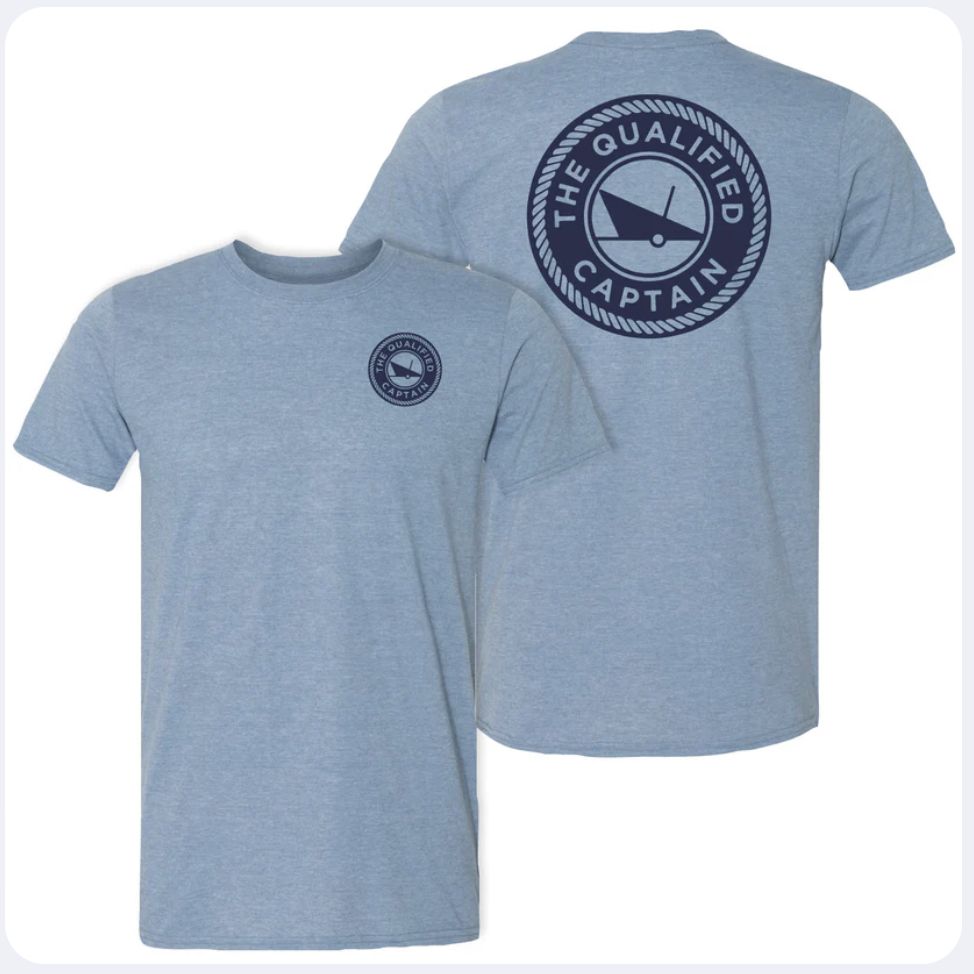 The Qualified Captain Heather Indigo Tee