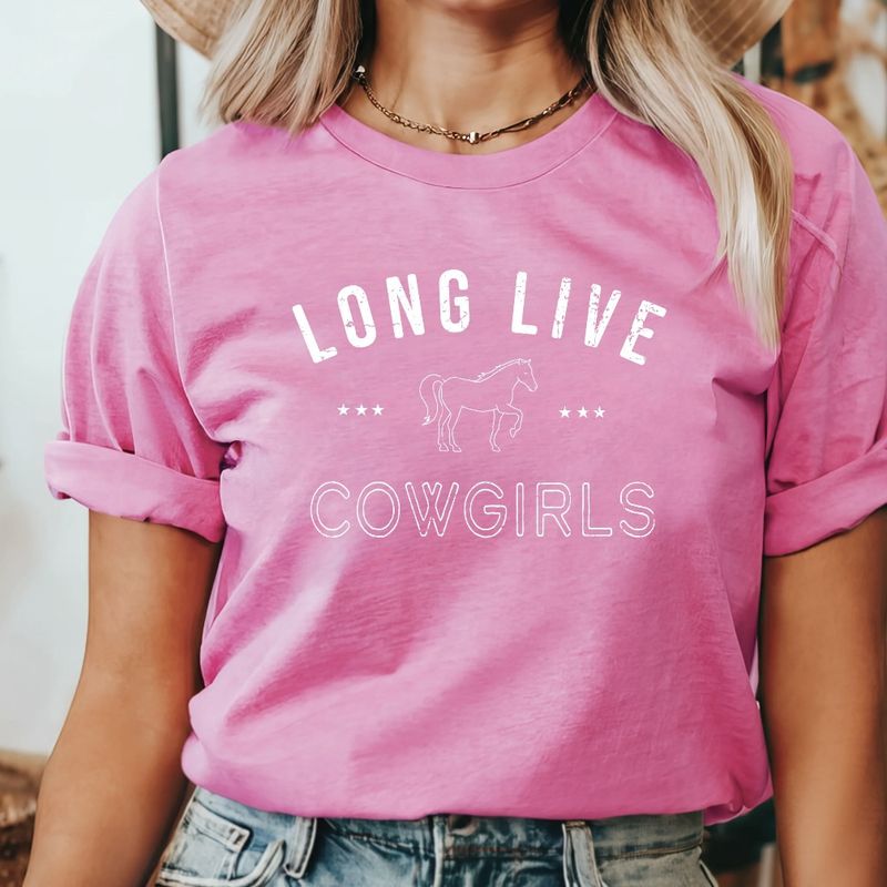 Long Live Cowgirls Tee Pink