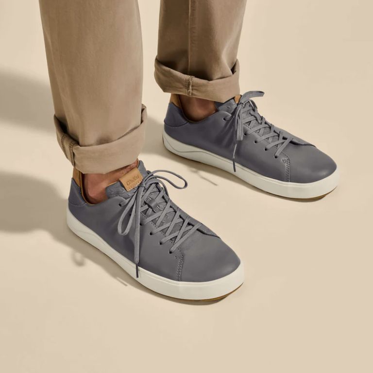 Olu Kai Lae‘ahi Lī ‘IliWaterproof Leather Sneakers Stone