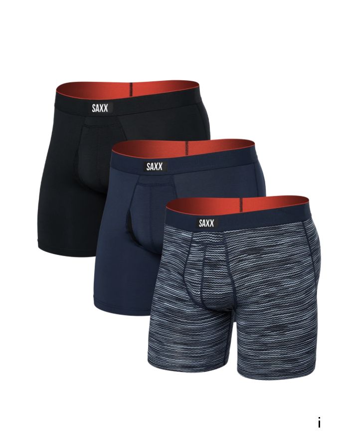SAXX Multi-Sport Mesh (3 Pack) Multi-Sport Performance Boxer Brief 6&quot;