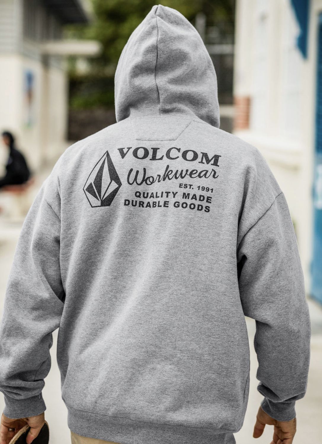 VOLCOM WORKWEAR HOODIE - HEATHER GREY