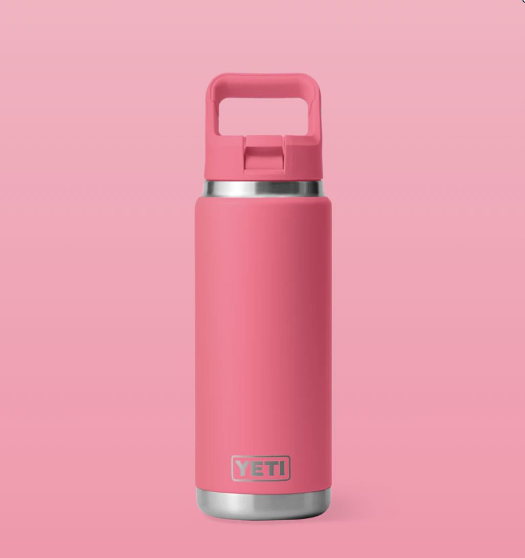 RAMBLER® 769 ML WATER BOTTLE  WITH COLOUR-MATCHED STRAW CAP Tropical Pink