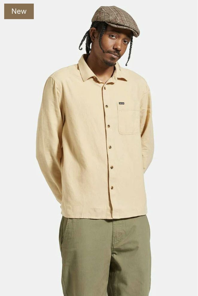 Brixton HASTING LIGHTWEIGHT ULTRA SOFT FLANNEL Wheat
