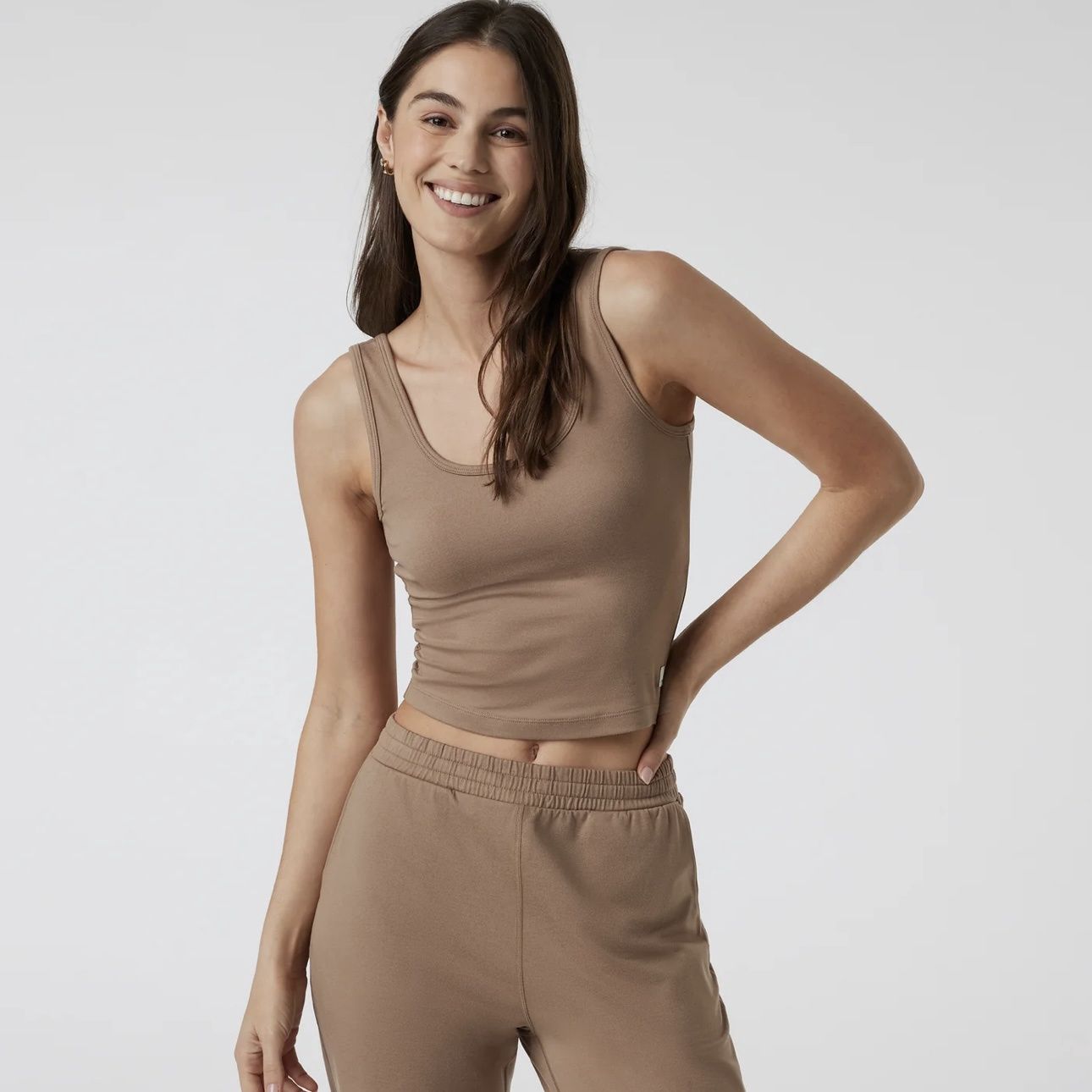 Vuori Halo Essential Tank Goldenrod Heather