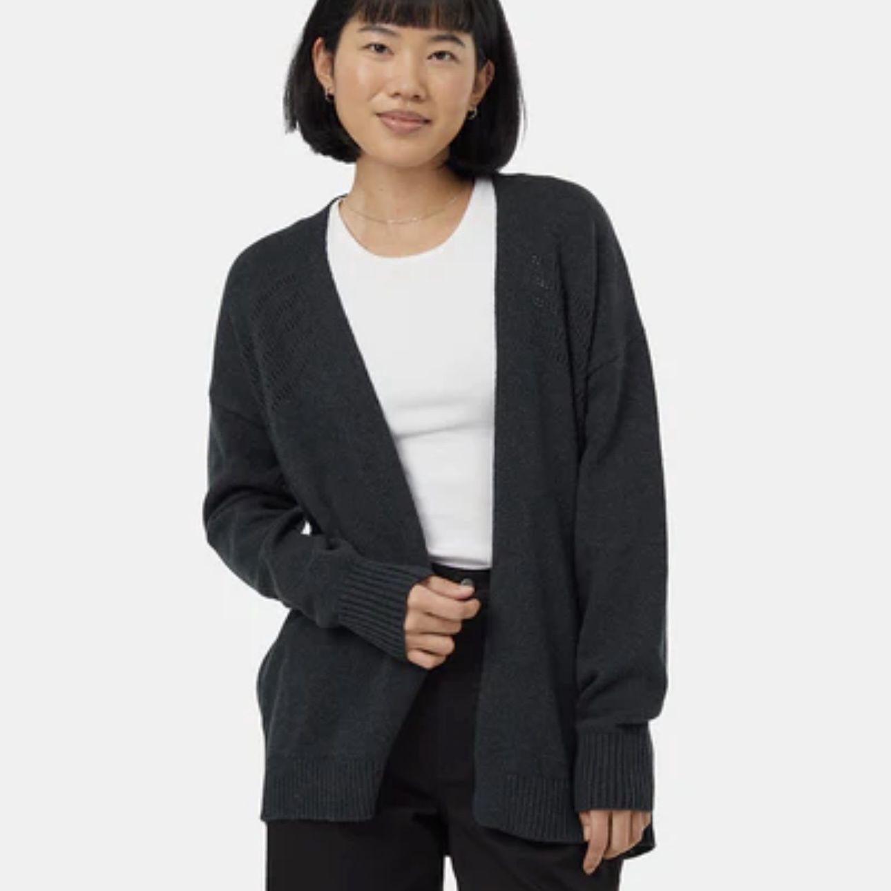 TenTree Highline Mid Length Cardigan Black