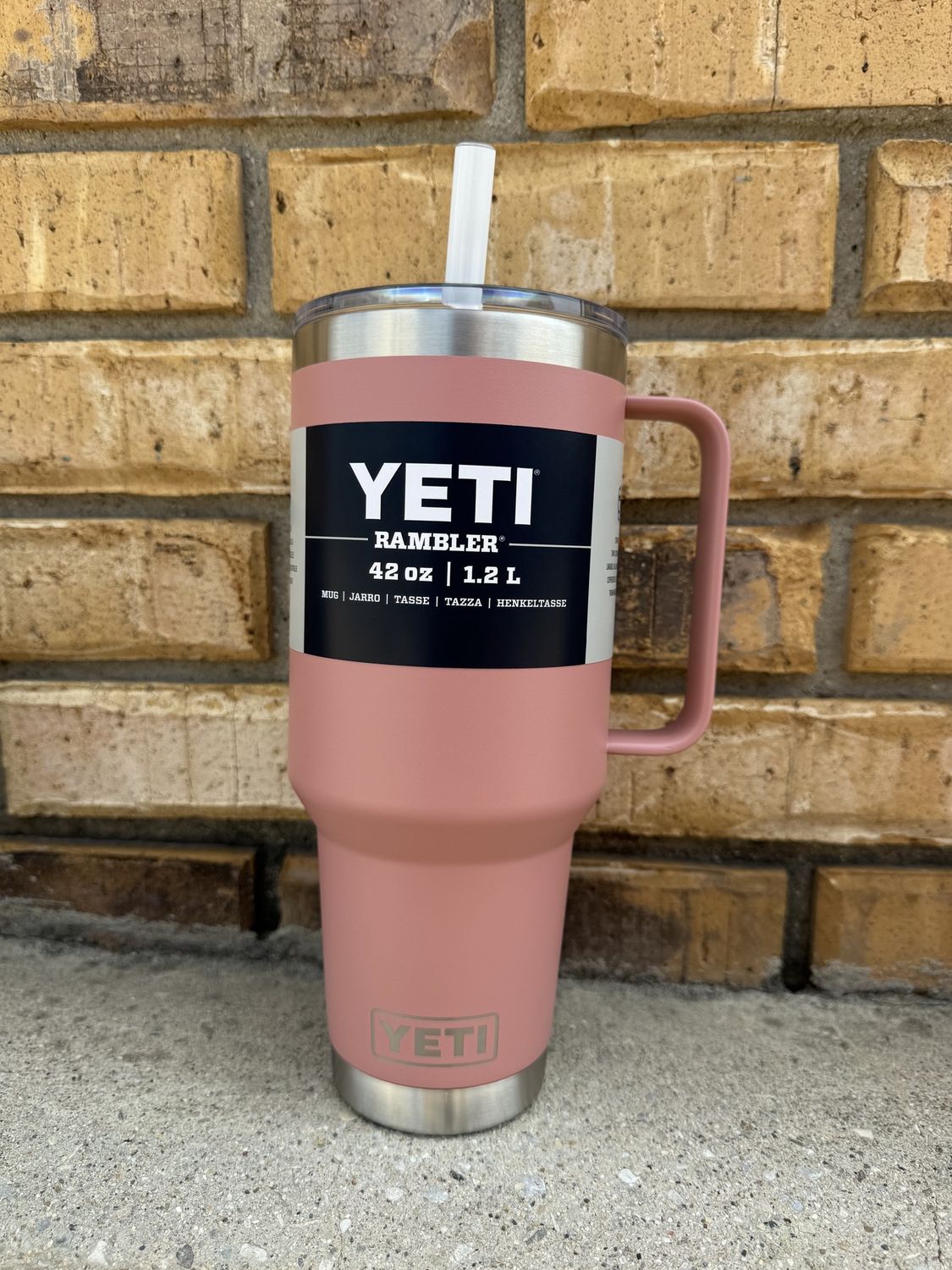 Yeti RAMBLER® 1.2 L STRAW MUG  WITH STRAW LID Sandstone Pink