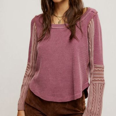 Free People Swinging Cable Cuff in Grape