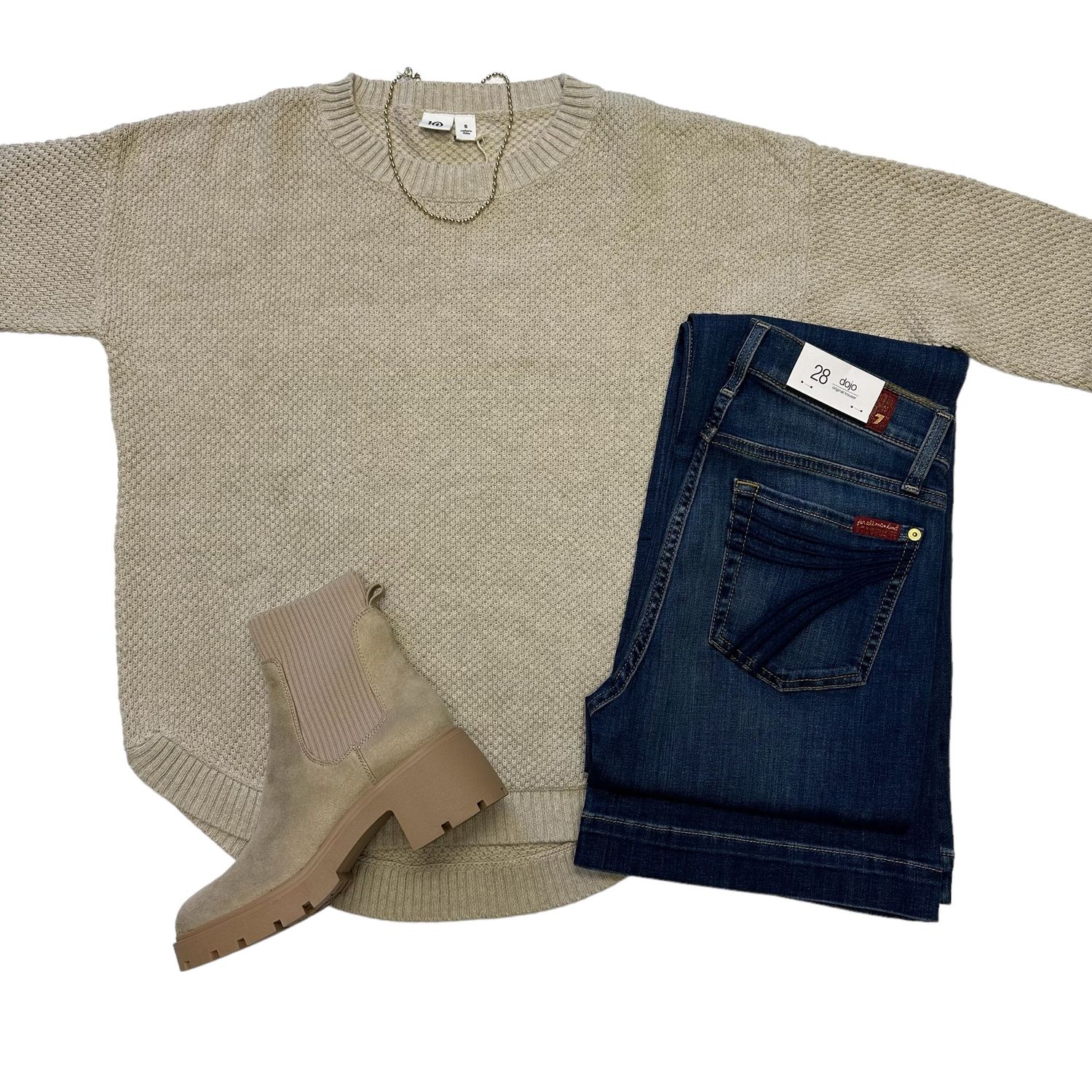 TenTree Highline Drop Shoulder Sweater Pale Oak
