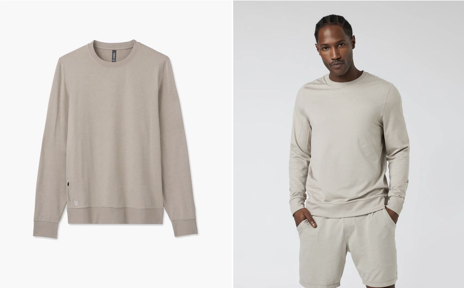 Vuori Ponto Crew Dark Salt Heather