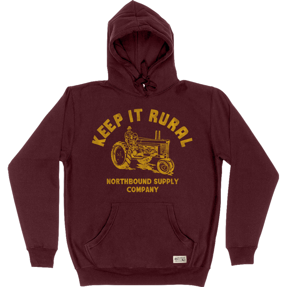 Northbound Keep it Rural Hood Maroon