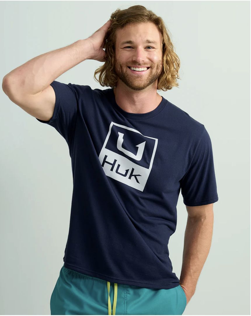 HUK Stacked Naval SS Tee