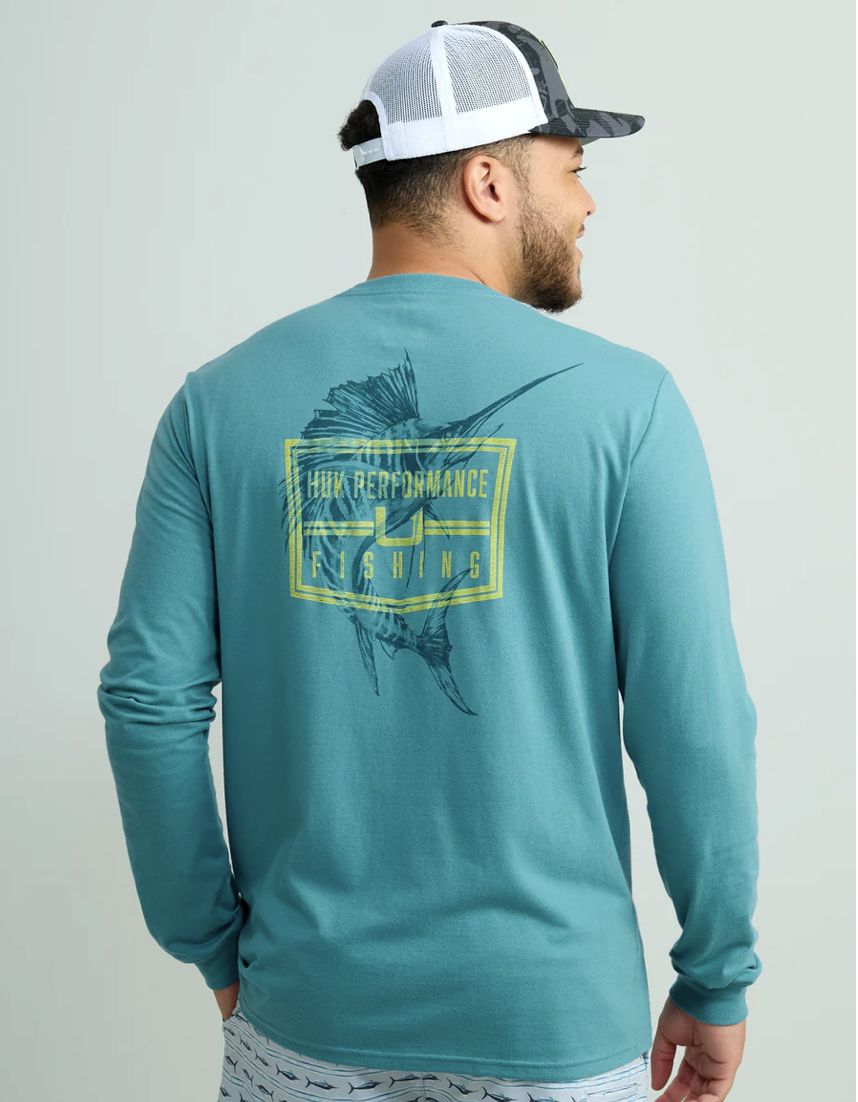 HUK Graphic LS Storm Blue