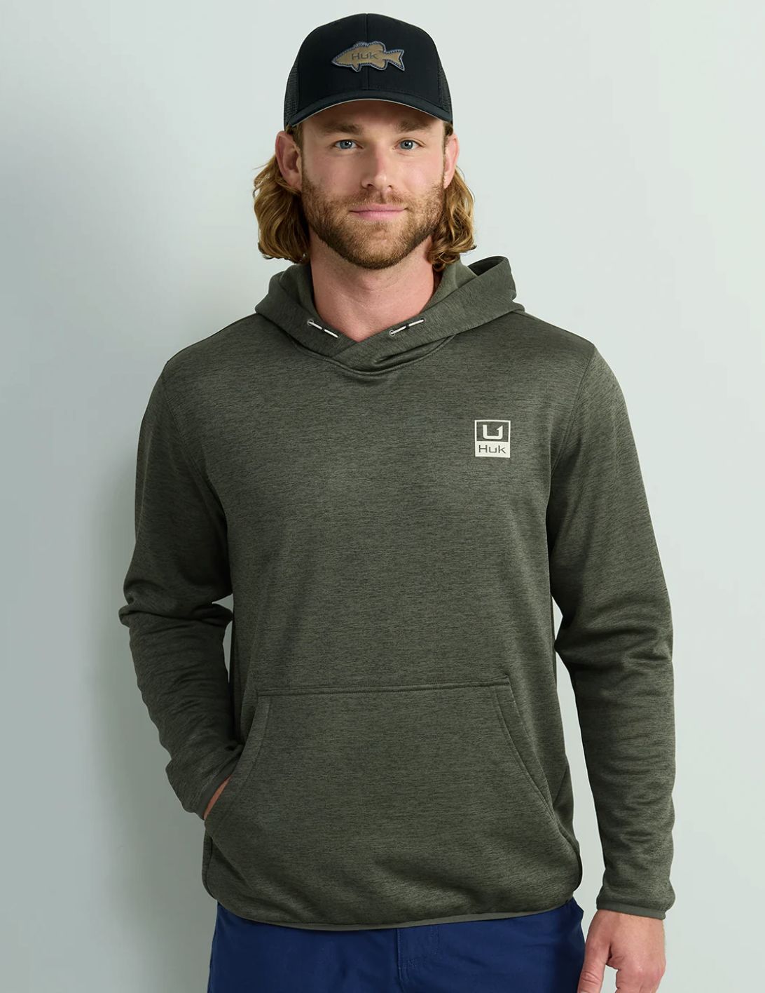 Huk Performance Hoody Cypress Landing Heather