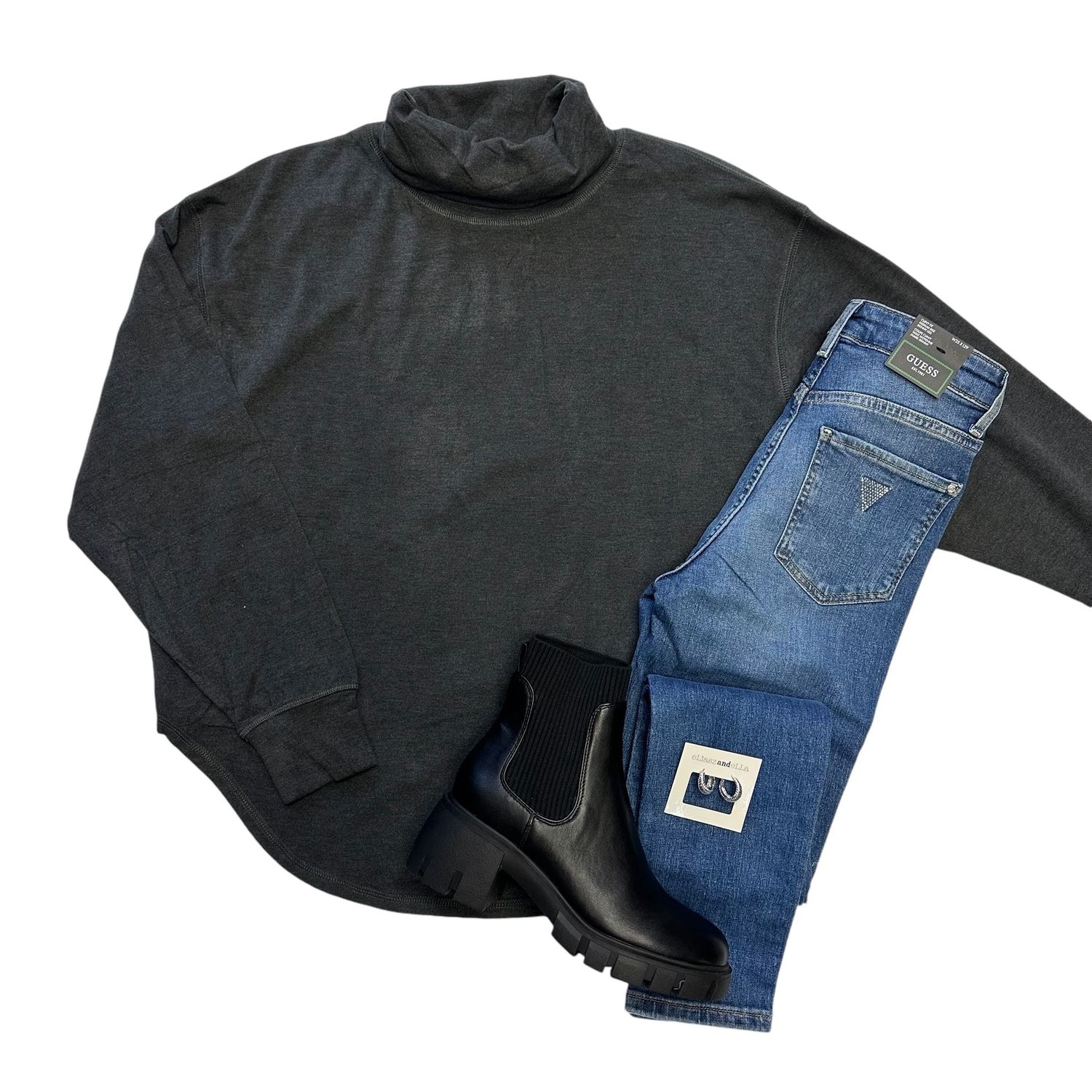 TEAMLTD Cozy Turtleneck Charcoal