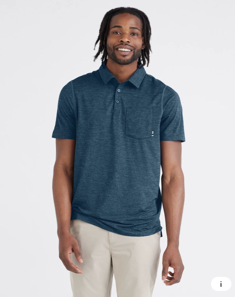 SAXX Droptemp Polo Storm Heather
