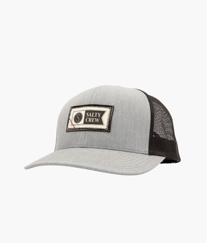 Salty Crew Topstitch Trucker Heather Grey