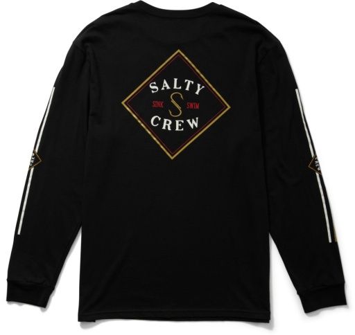 Salty Crew TIPPET COLOR LS TEE, Size: L, Colour: BLACK, Season: 2024 SEASON 3
